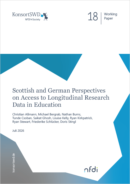 Cover Scottish and German Perspectives on Access to Longitudinal Research Data in Education