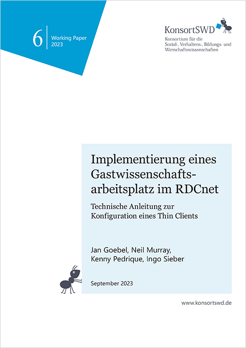 Cover Implementierung eines Gastwissenschaftsarbeitsplatz im RDCnet