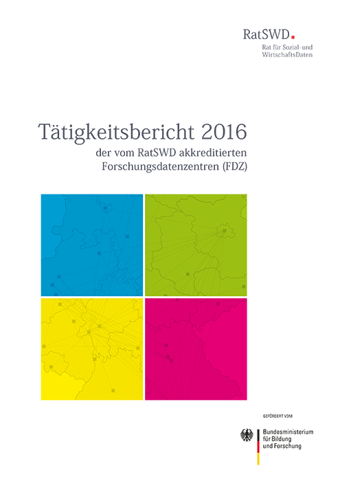 Cover RatSWD Tätigkeitsbericht 2016